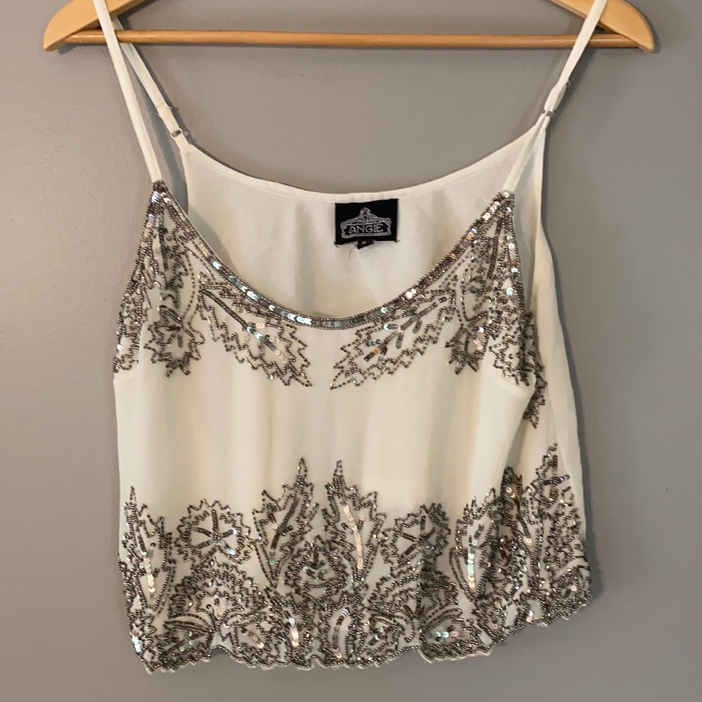UO sequin crop top